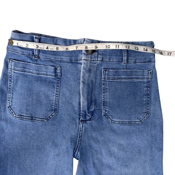 Maeve by Anthropologie The Colette Size 30 Medium Wash Denim Cropped - Picture 4 of 7